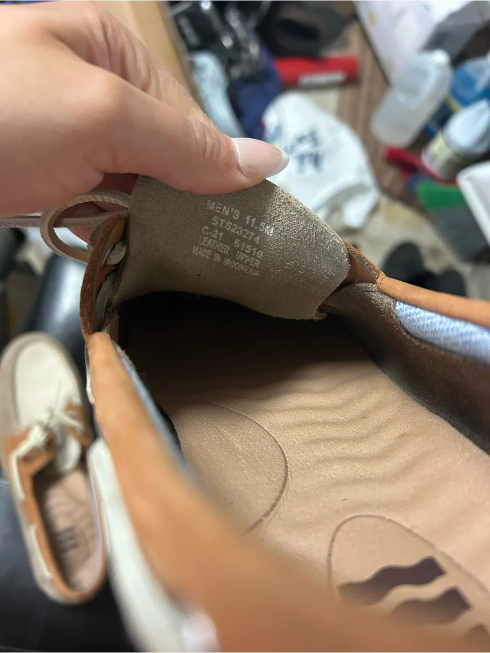 Sperry Men's Two-Tone Beige & Tan Suede Boat Shoes